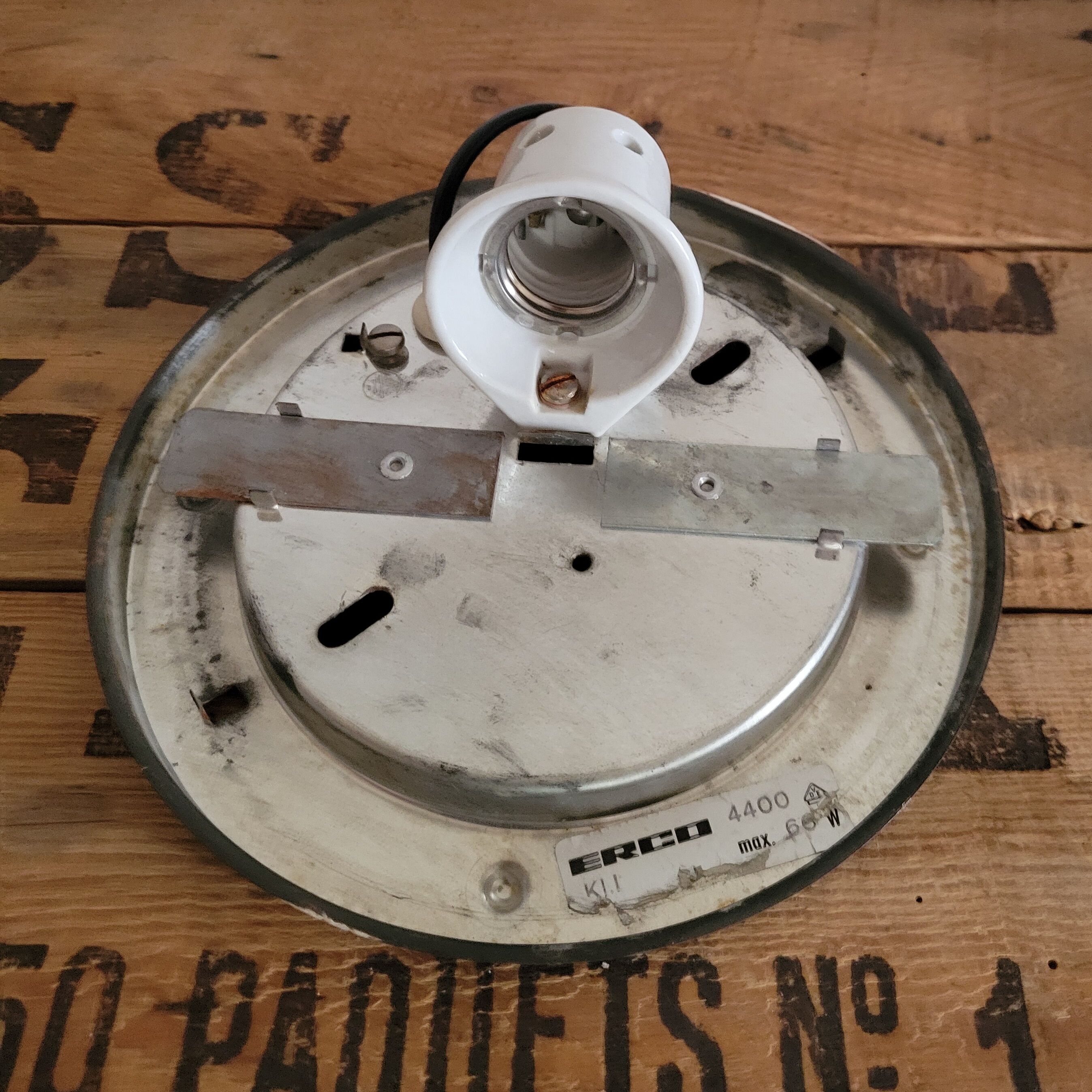 Erco molded glass ceiling light