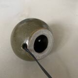 Small old enamelled sandstone lamp