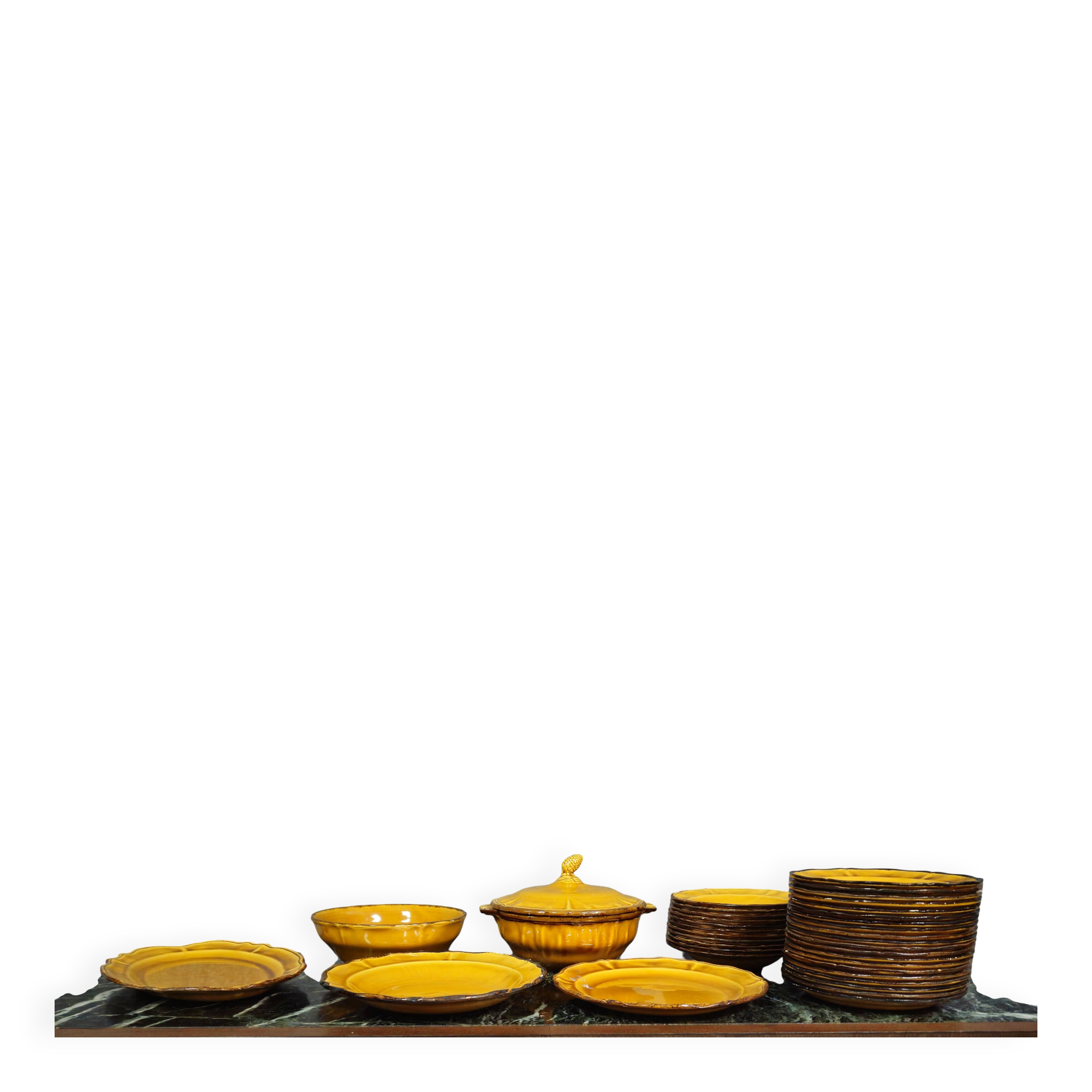 vintage ceramic tableware in yellow – Faience from Haute Provence