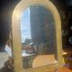 Vintage brass arched mirror