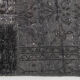 7x10 distressed black & gray vintage rug, 299x203cm