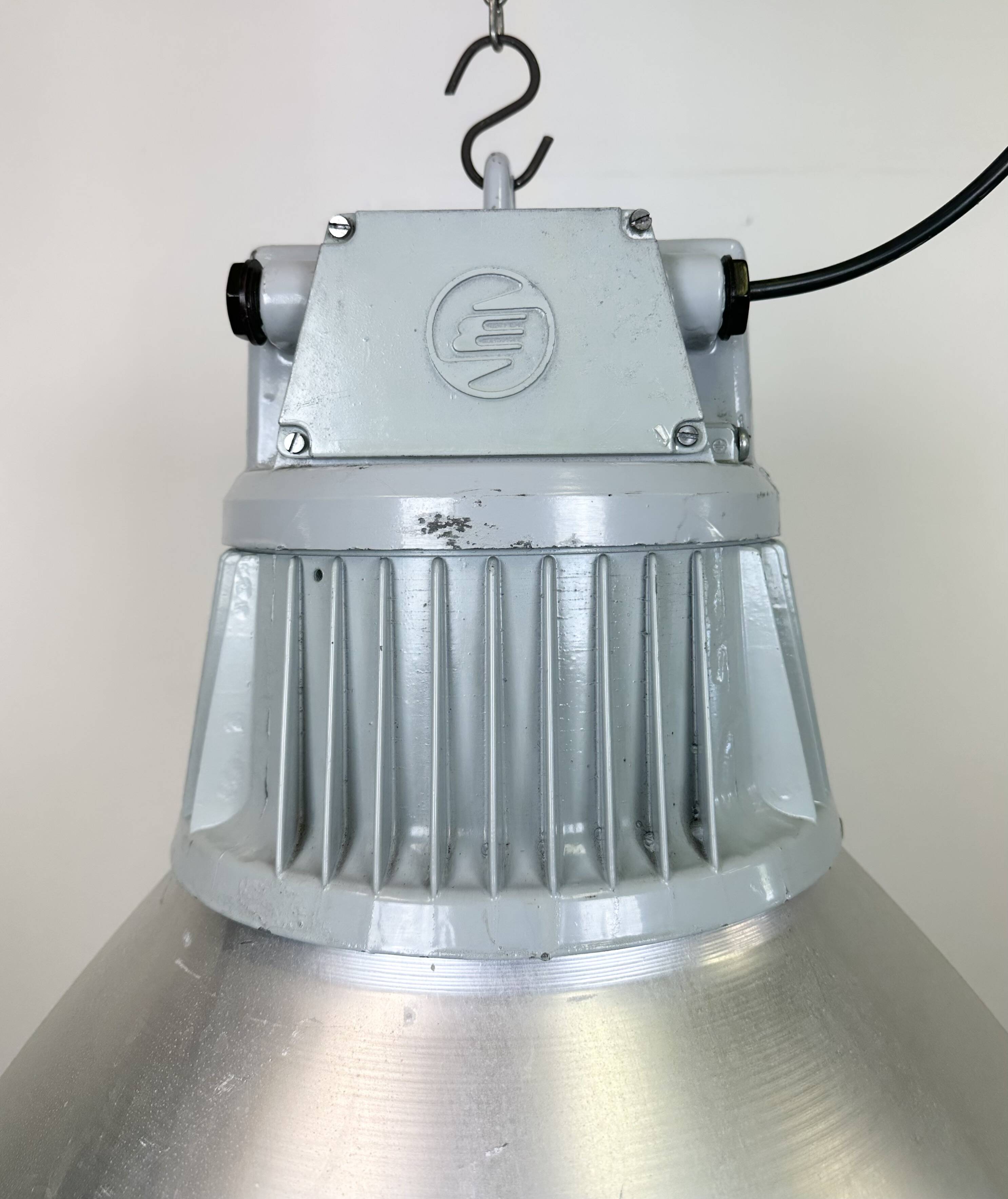 Large Industrial Aluminium Pendant Light from Elektrosvit, 1960s