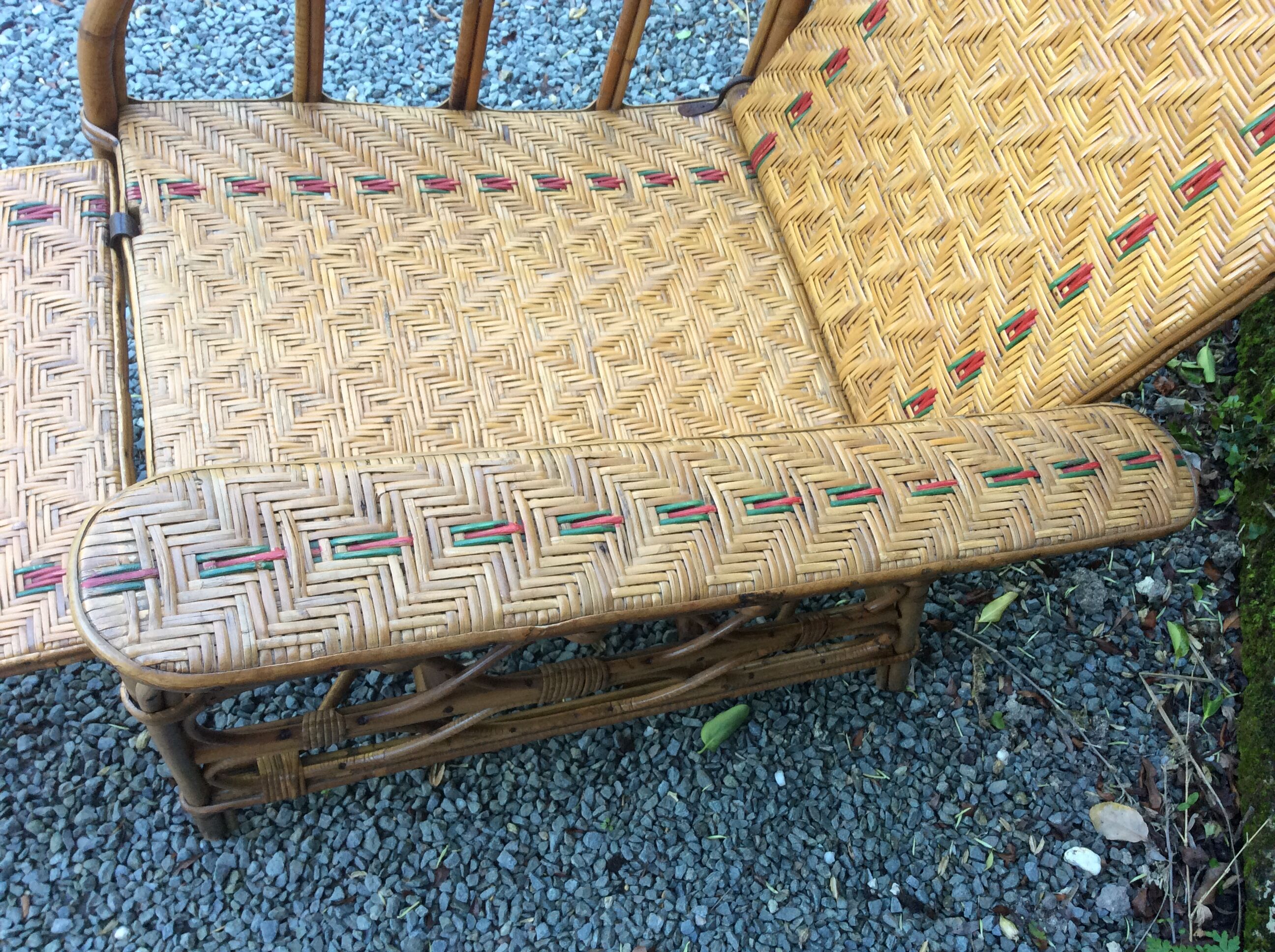 Rattan long chair