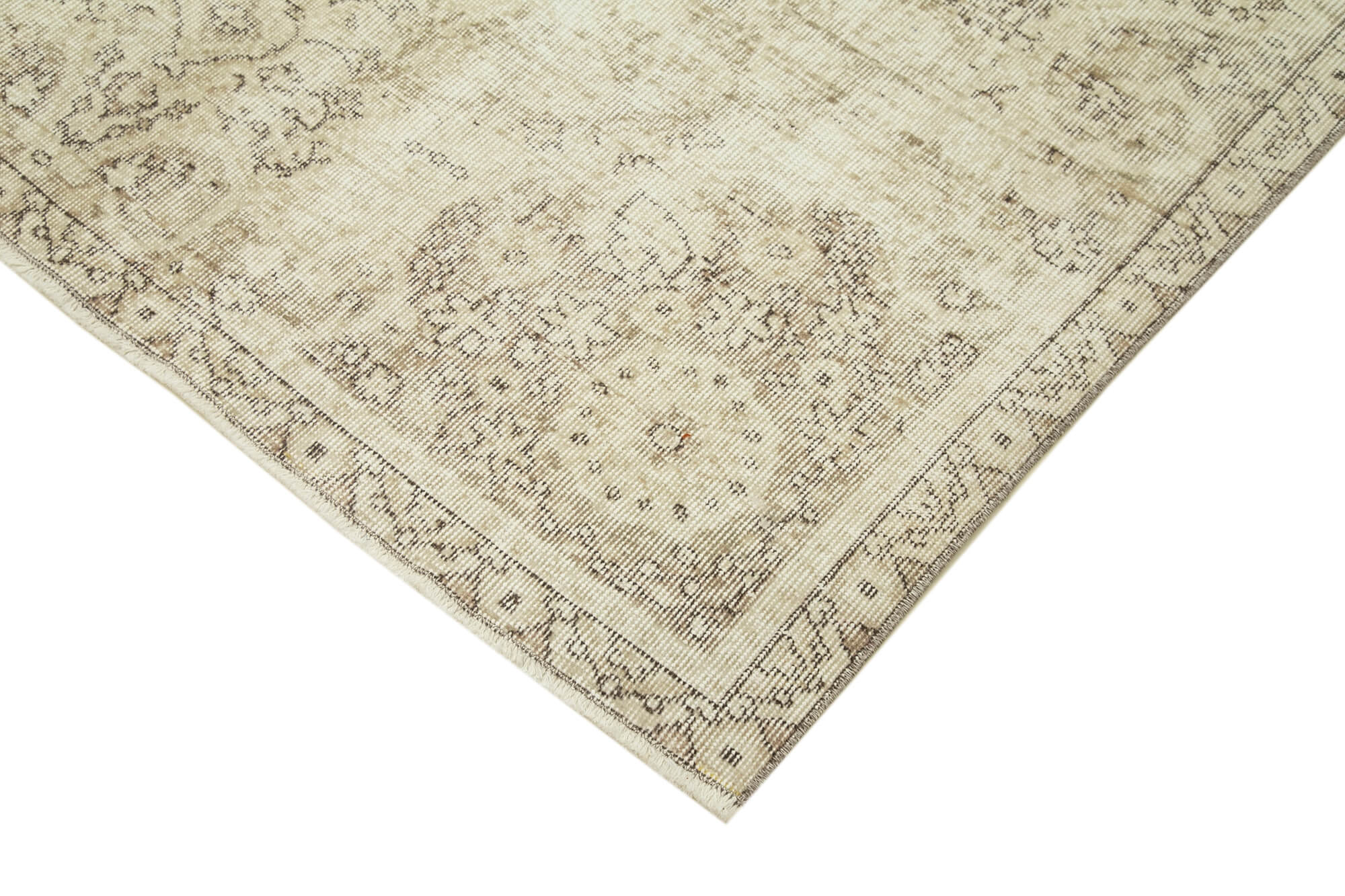 Hand-knotted turkish beige rug 165 cm x 273 cm