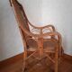 Old rattan armchair