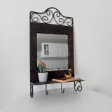 Vintage wrought iron tablet mirror