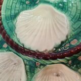 Majolica shell dish