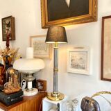 Le Dauphin lamp in silver and gold metal