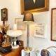 Le Dauphin lamp in silver and gold metal