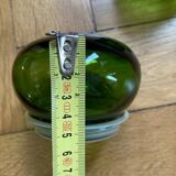 Vintage golden green apothecary jars