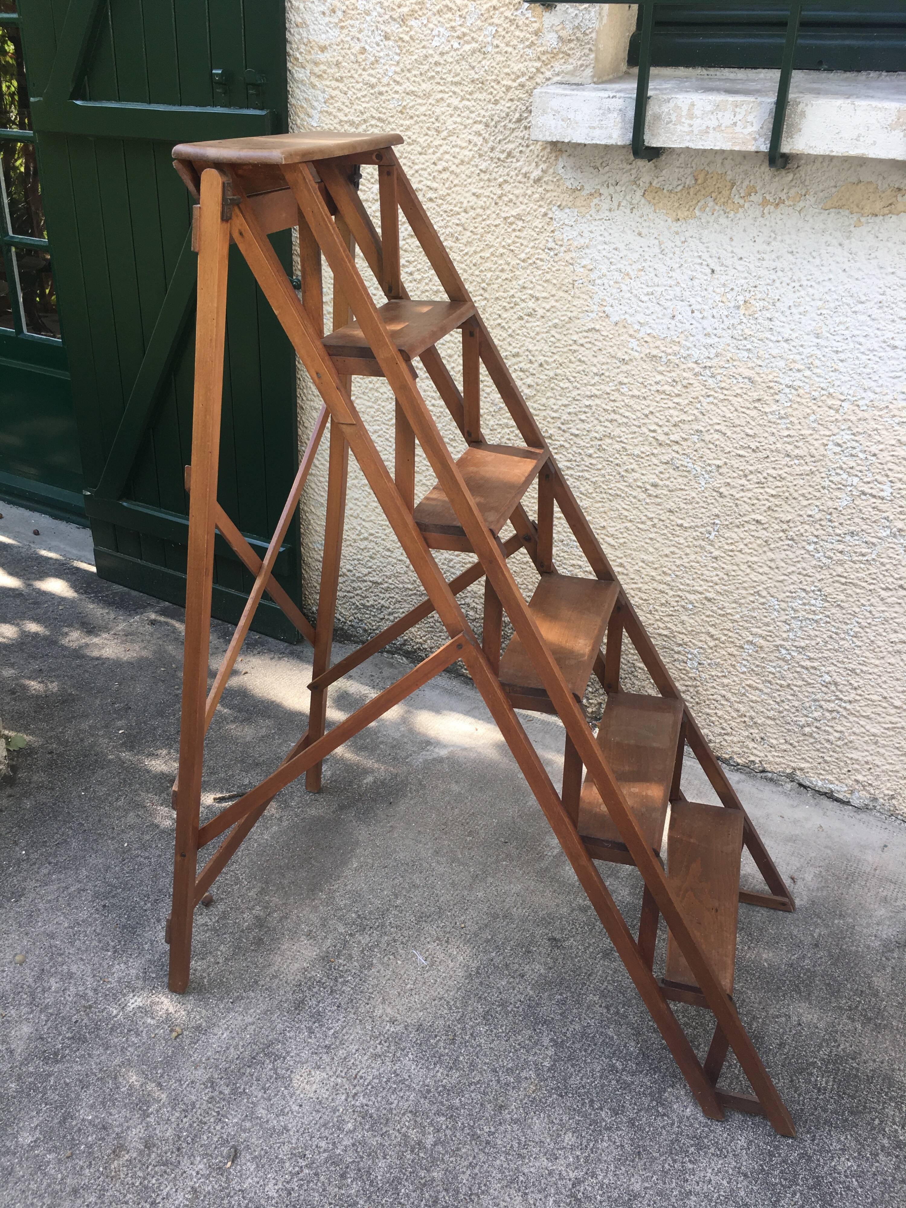 Wooden stepladder
