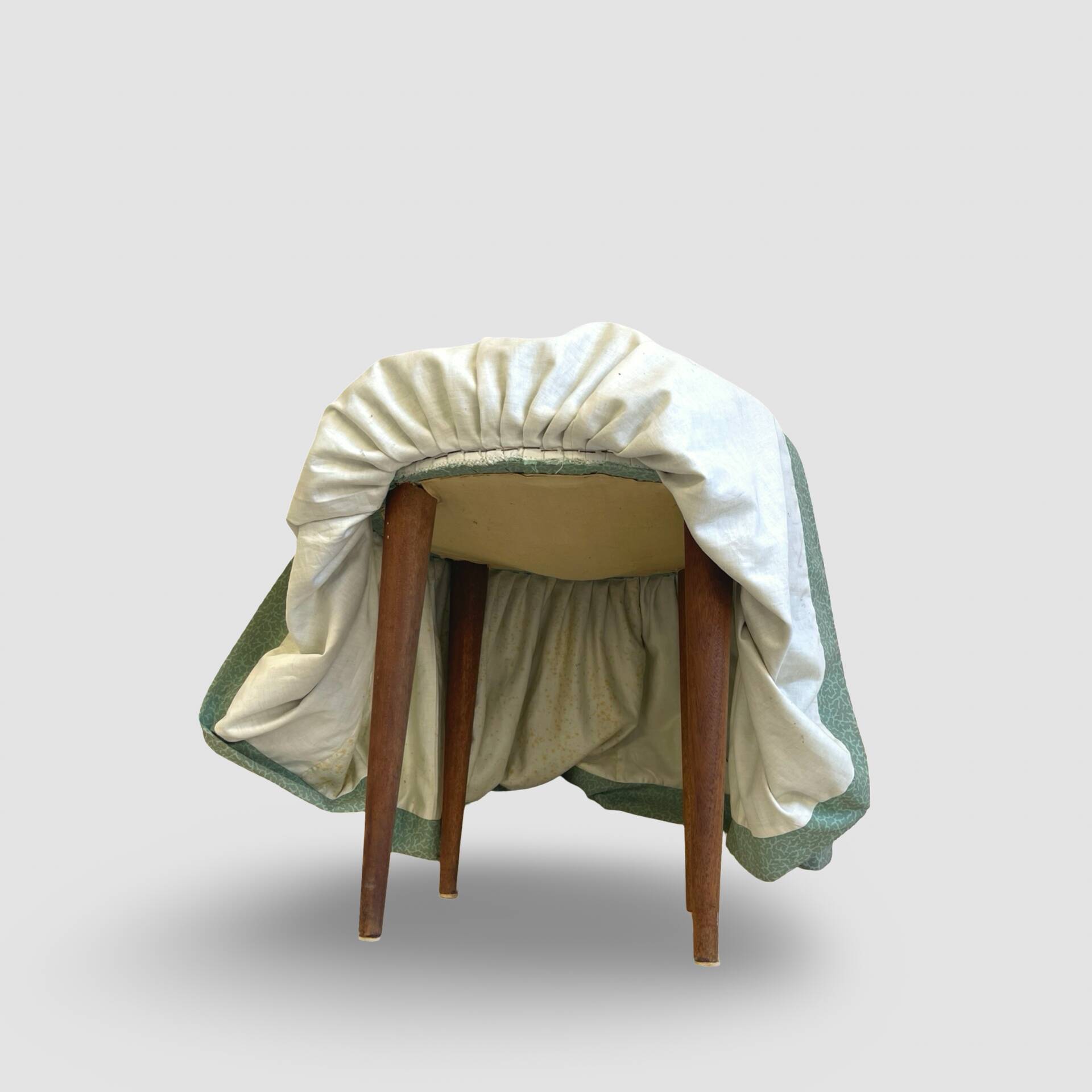 Antique Victorian era ballon back chairs and stool