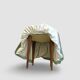 Antique Victorian era ballon back chairs and stool