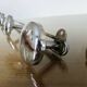 Chrome metal wall coat rack with 4 hooks, 57cm, 1970, vintage
