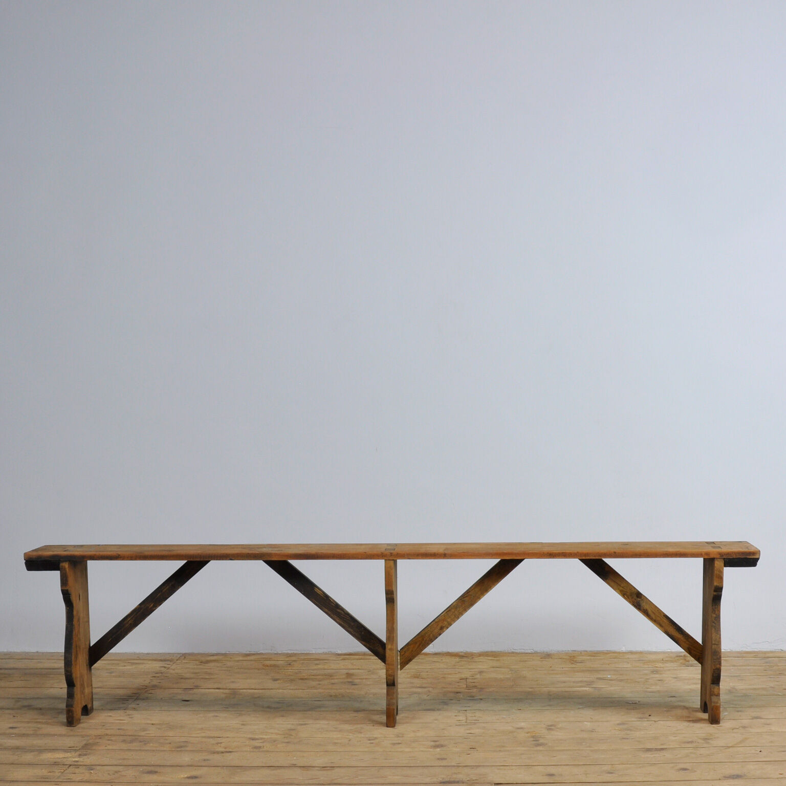 Set of two vintage pine benches, 1940