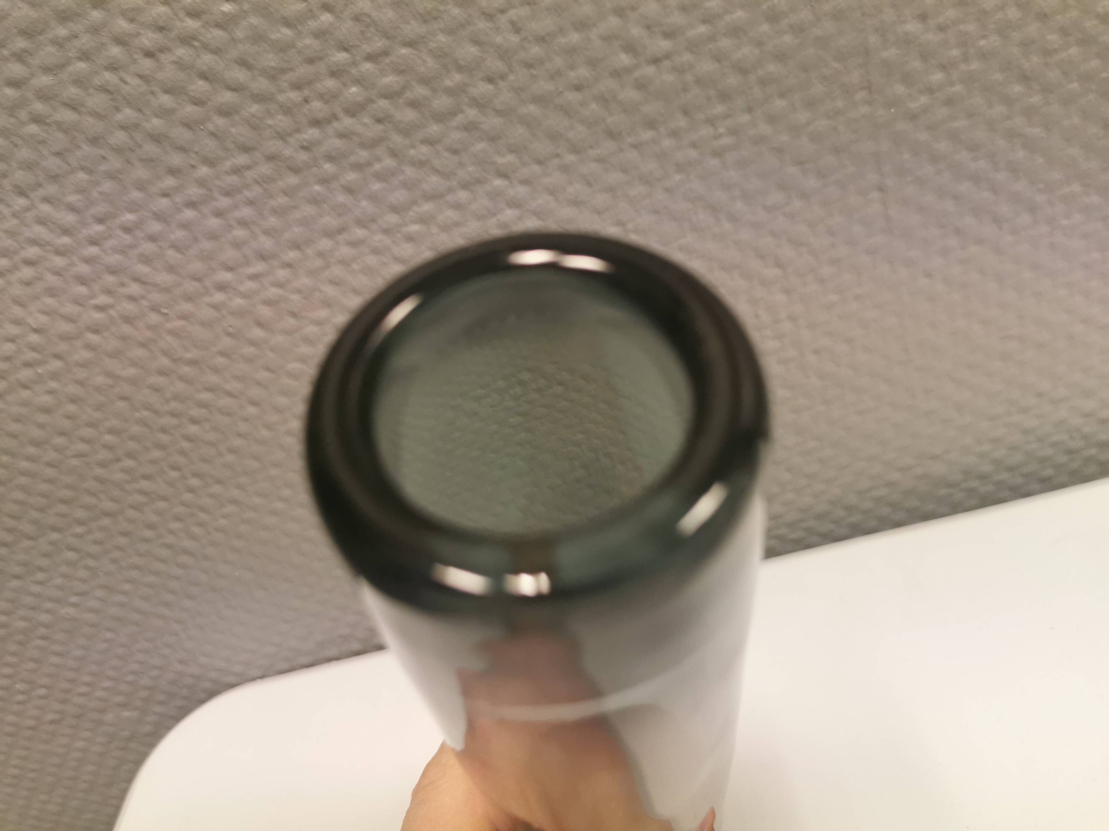 Danish designed vase in beautiful smoke/blue glass, from Holmegaard Glassworks