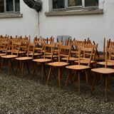 Série de 50 chaises  bistrot 1960