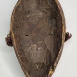 Masque Dan tribal en bois et cauris, Afrique de l’Ouest, 27 cm