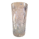 Cylinder vase in chiseled crystal / vintage 60s-70s