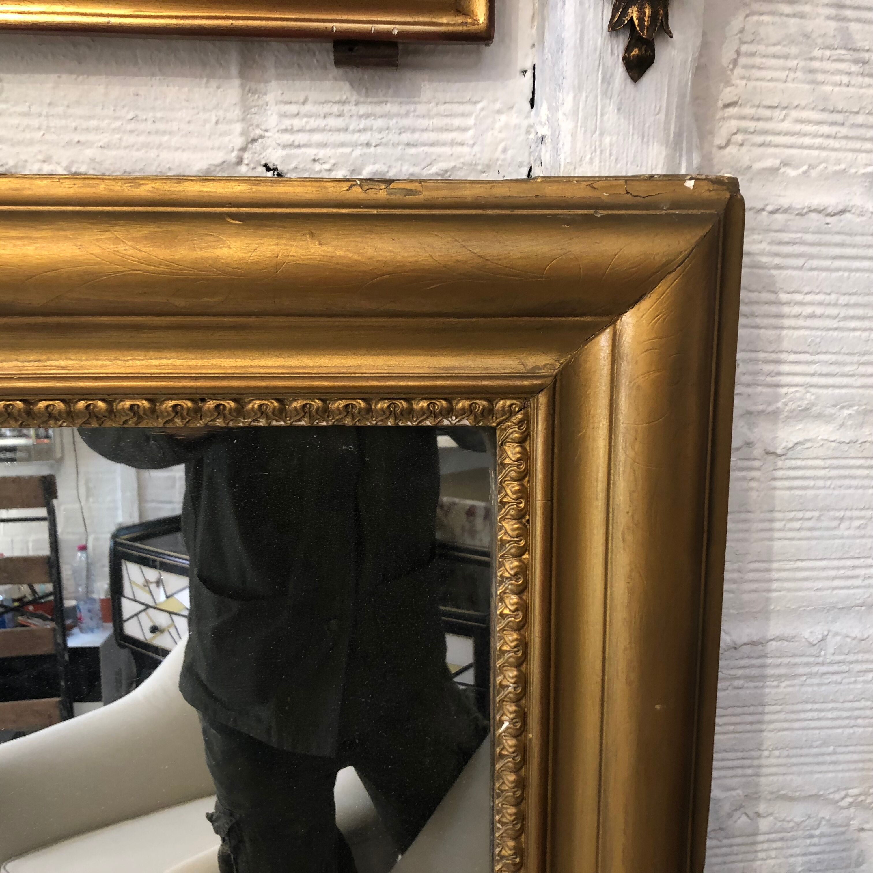 Golden mirror 106x152cm