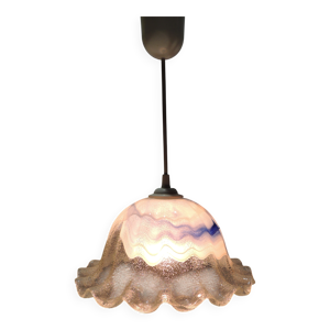 Suspension vintage verre - bleu