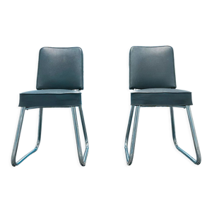 Paire de fauteuils traineau - gris anthracite