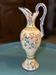 Jug / Pitcher in earthenware with floral decoration in Rouen style signed M.F.