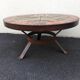 Table low enamelled lava and ceramic 60s signed JPG