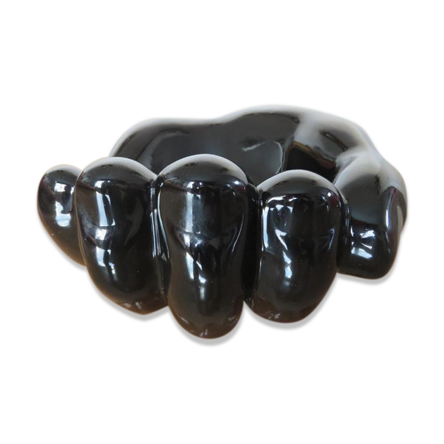 "hand" in black ceramic trinket bowl 60/70