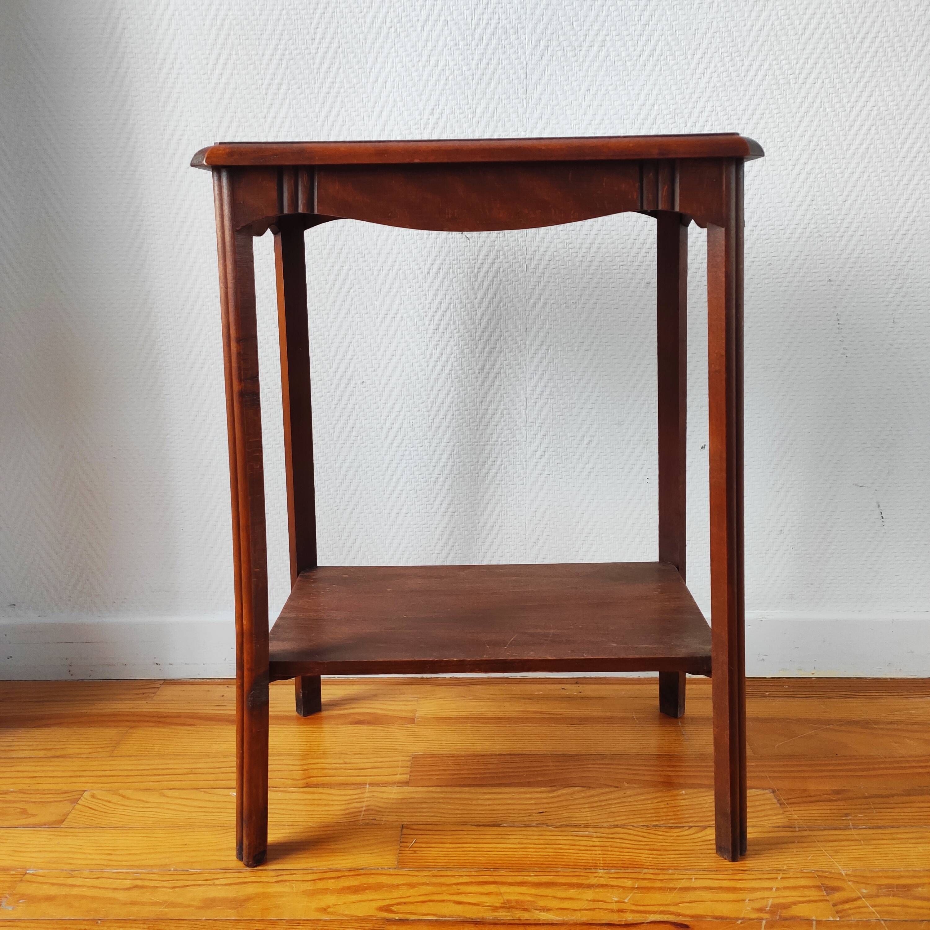 Vintage solid wood console – Art Deco style 1930-40s