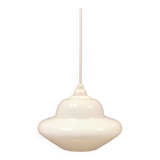 Small hanging lamp in white opal glass