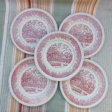 5 assiettes plates Badon