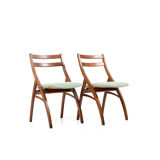 Pair of old Danish Chairs  with new Kvadrat Fabric