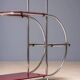Support de plante en acier tubulaire Bauhaus par Emile Guyot, étagères en verre coloré, milieu du 20e siècle, Tchécoslovaquie, 90 × 30 × 105 cm