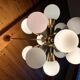 Space Age brass Design Chandelier Sputnik by Kamenicky Senov, 1970s
