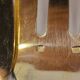 Gold metal fish cutlery, knives and forks 24 pieces