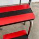 VINTAGE RED FORMICA STEP STOOL / KITCHEN STEP / MINI LADDER