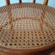 Suite de 5 chaises bistrot caramel cannées années 70