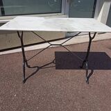 Marble bistro table iron foot