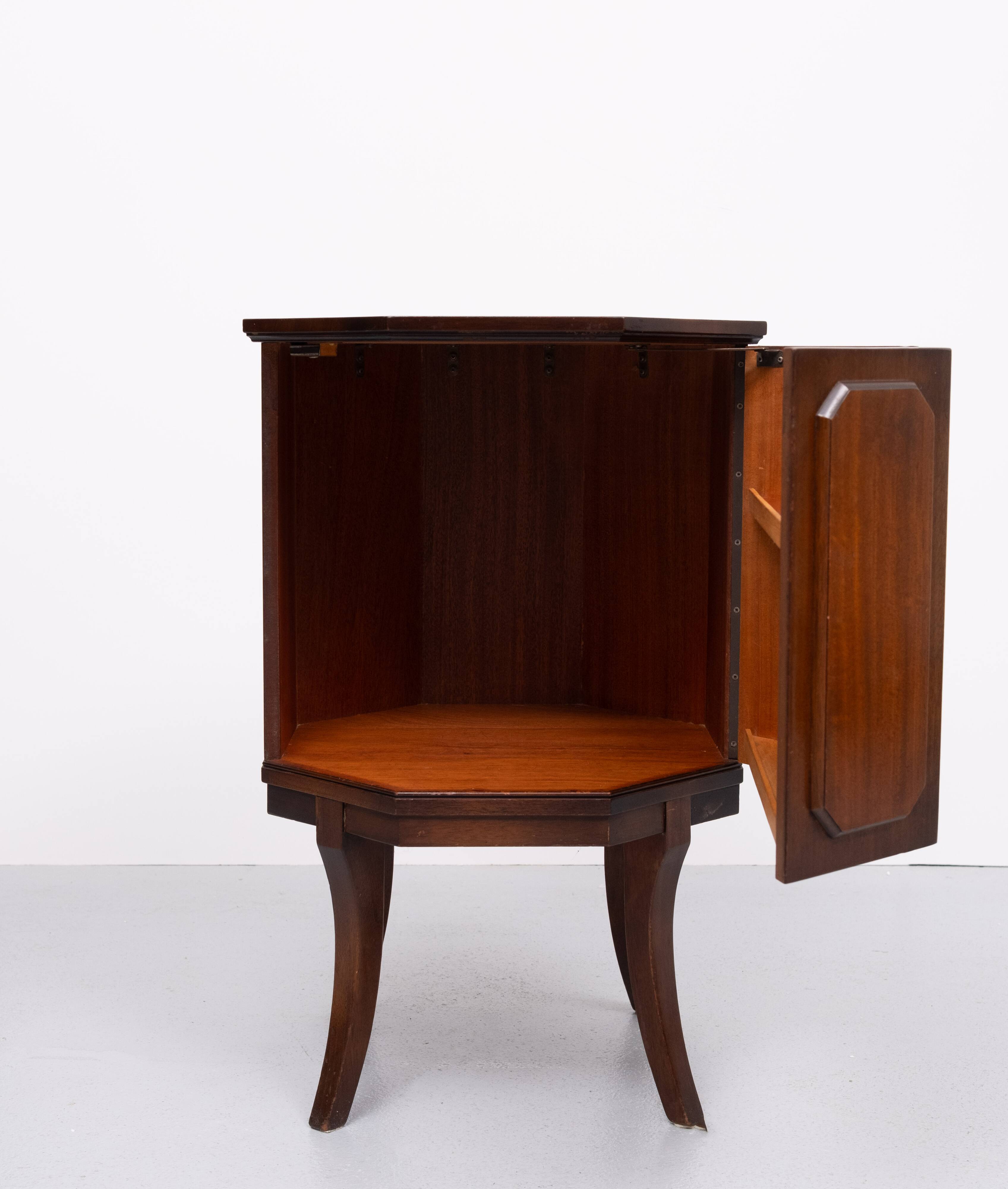 Octangle shaped liquor cabinet 1950s England