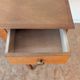 1950s oak double-sided desk with compass legs.