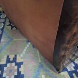 Chesterfield 3-seater chestnut coloured leather sofa