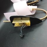 Pair of wall lights 1950 1960 Design Geru Leuchten Plexiglas and Brass