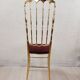 Pair of chiavarine chairs, brass
