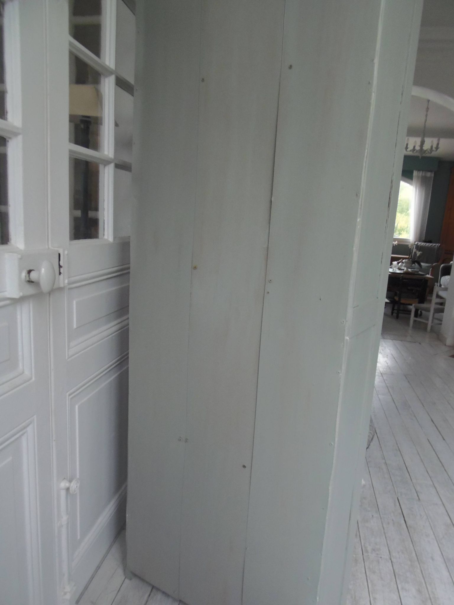 Bonnetière, a vintage, shallow dresser re-enchanted in verdigris with a waxed finish.