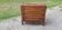 Chest of drawers 3 drawers walnut and brass