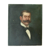 Portrait of a man era 1900 signed