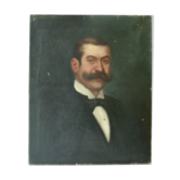 Portrait of a man era 1900 signed