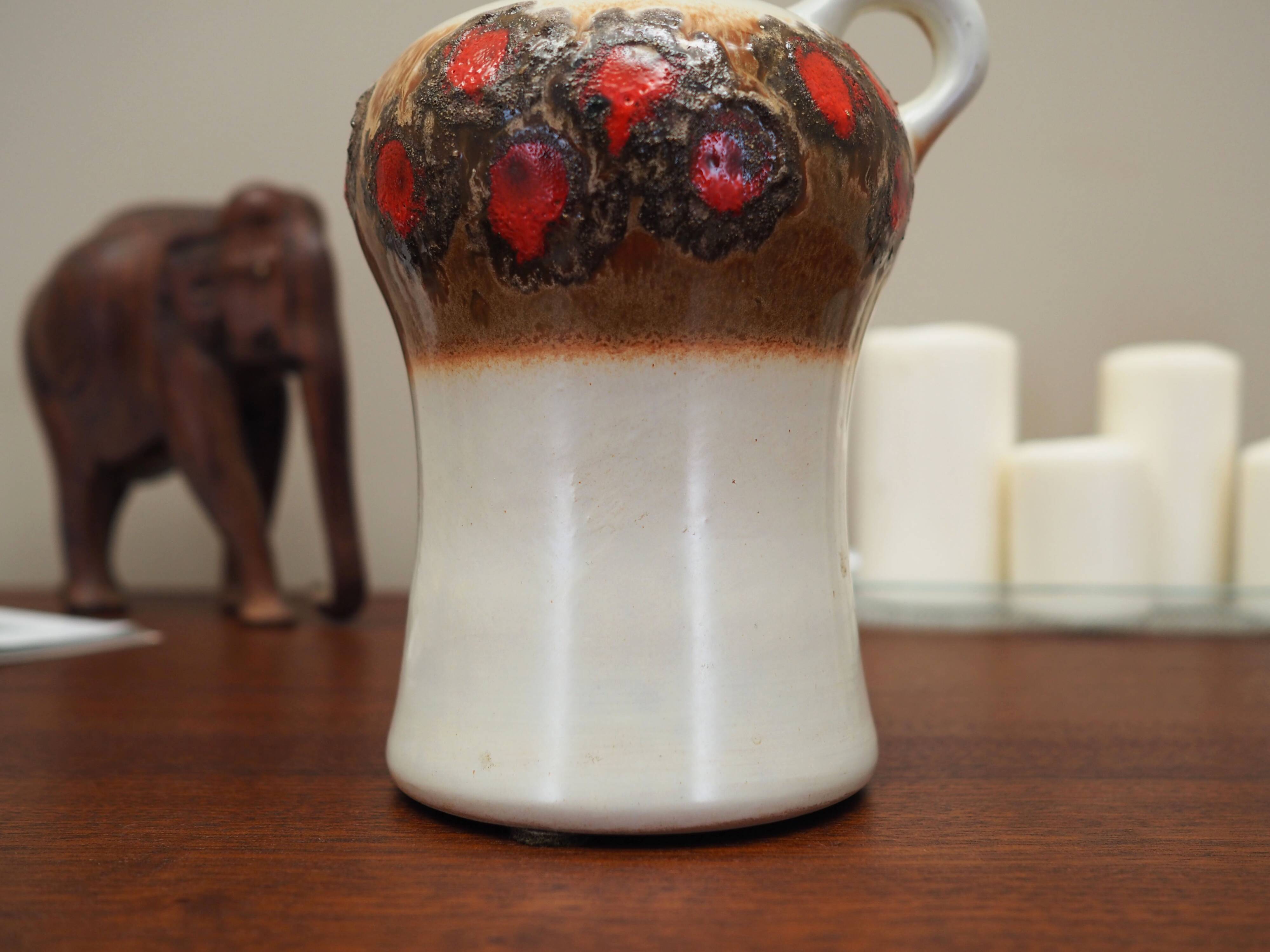 Ceramic jug, German design, 1970s, manufacture: Strehla