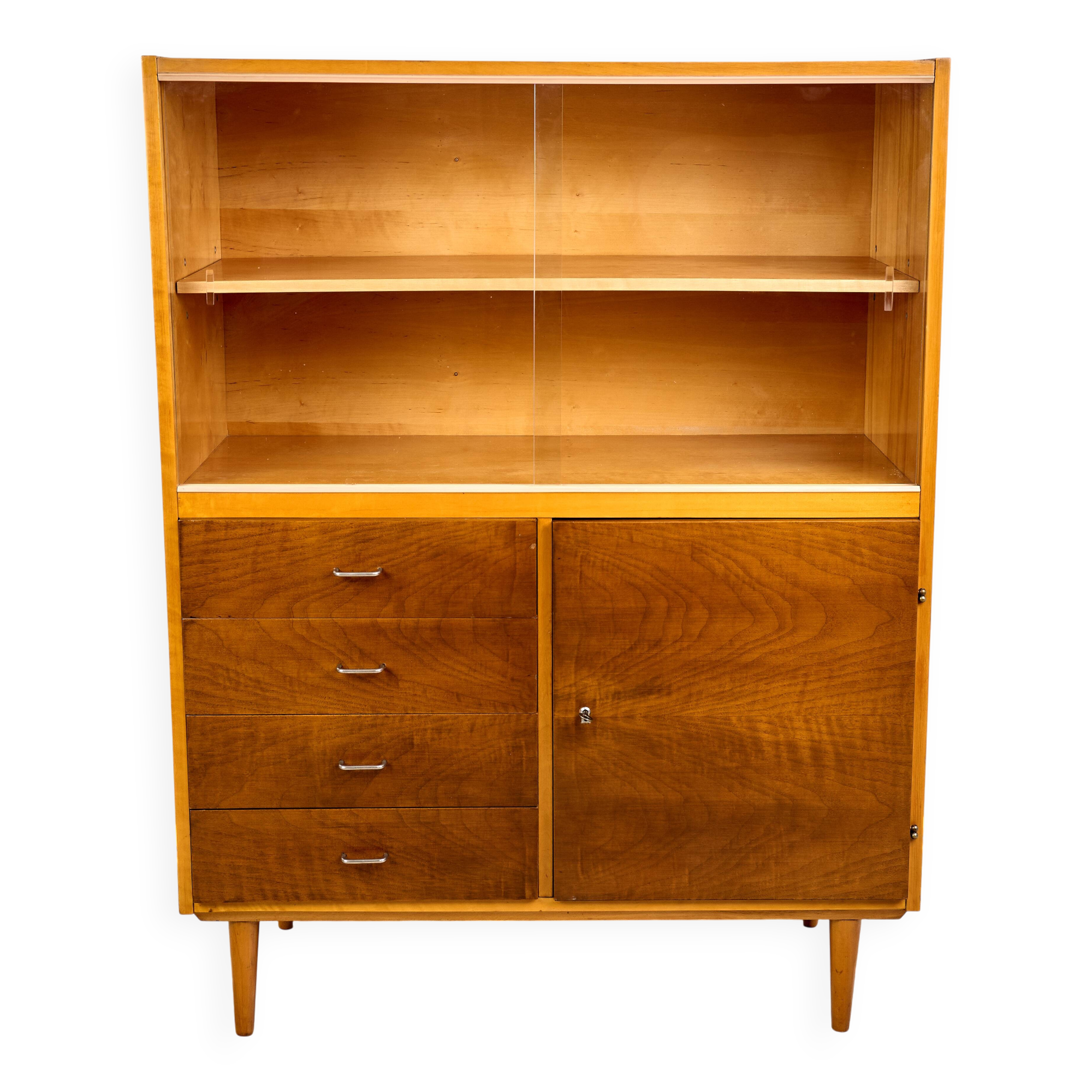 Vitrine vintage, années 1960, Tchécoslovaquie